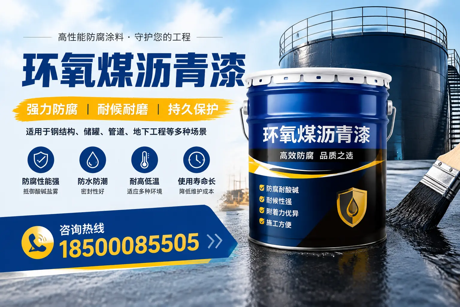 环氧煤沥青漆在工业中的应用，石河子企业的选择